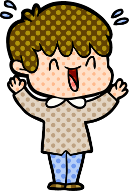 Bir insan tarafından çizilmiş gülen çocuk.