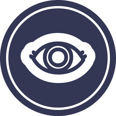 bir insan tarafından çizilmiş göz yuvarlak simgesi.