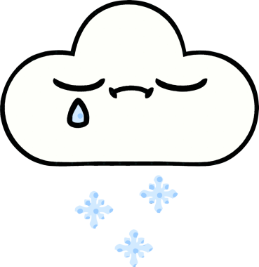 Bir insan tarafından çizilmiş bir kar bulutu çizgi filmi.