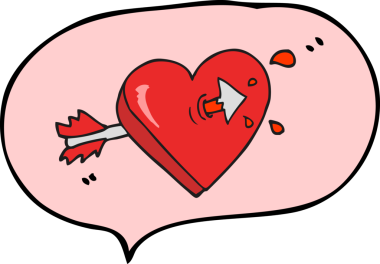 Bir insan tarafından çizilmiş serbest konuşma baloncuğu karikatürü oku.