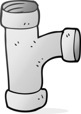 Bir insan tarafından çizilmiş serbest çizim karikatür boru