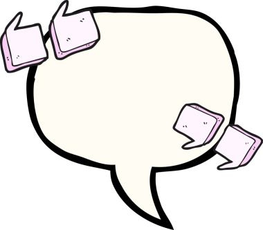 Bir insan tarafından çizilmiş serbest konuşma baloncuğu tırnak işaretleri