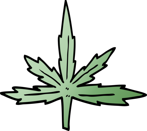 bir insan tarafından çizilmiş marihuana yaprağı karalaması
