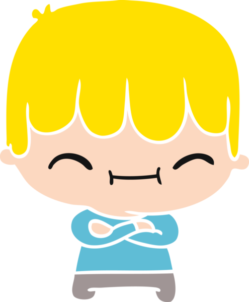 Bir insan tarafından çizilmiş kawaii çocuk karikatürü.