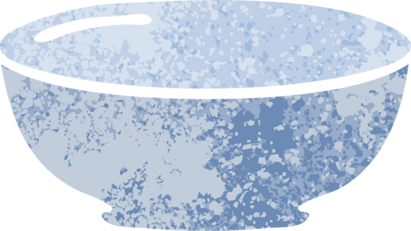 Bir insan tarafından çizilmiş tuhaf bir illüstrasyon tarzı çizgi film kasesi.