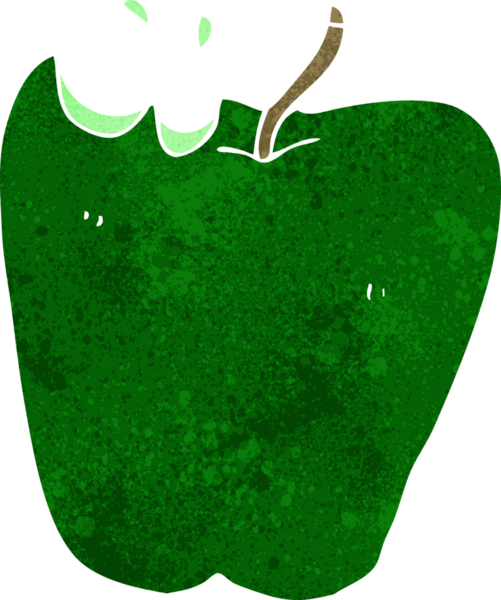 bir insan tarafından çizilmiş elma karikatürü