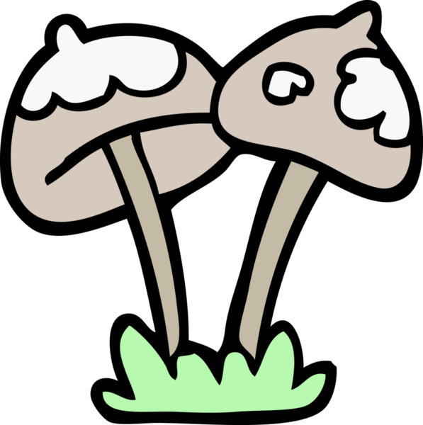 Bir insan tarafından çizilmiş karalama mantarı.