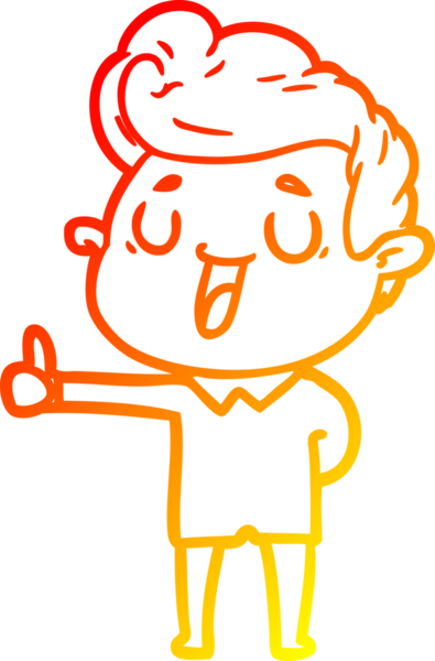 Bir insan tarafından çizilmiş mutlu bir çizgi film karakteri çizimi.