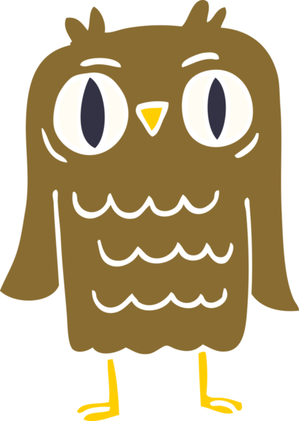 Bir insan tarafından çizilmiş karalama baykuşu.