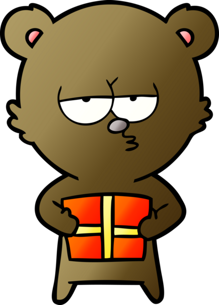 Bir insan tarafından çizilmiş Noel Ayısı karikatürü