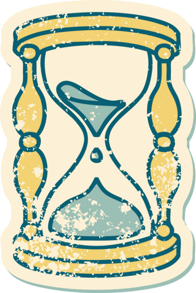 Bir insan tarafından çizilmiş bir saatin sembolik dövmeli görüntüsü