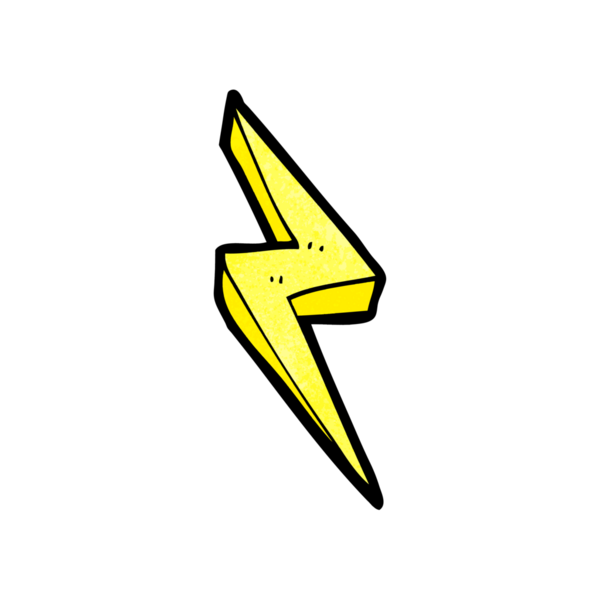 bir insan tarafından çizilmiş karikatür yıldırım sembolü