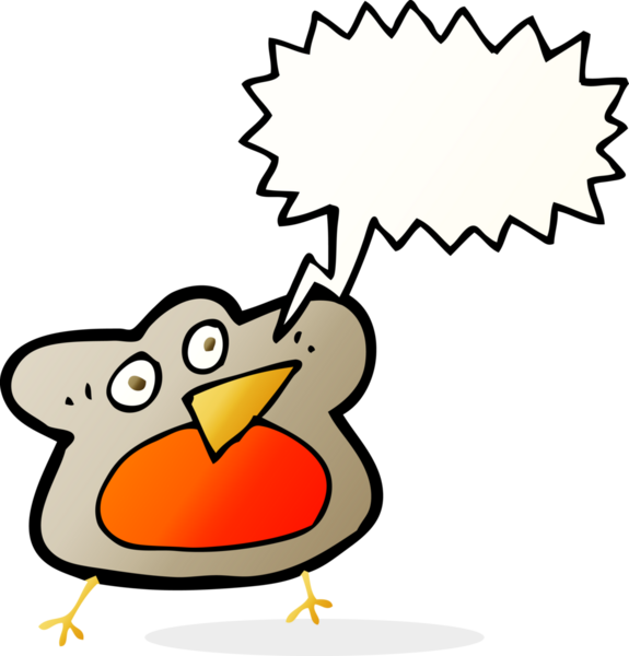 Bir insan tarafından çizilmiş konuşma balonlu komik çizgi roman Robin.