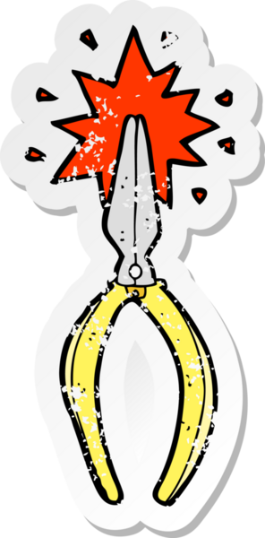 Bir insan tarafından çizilmiş karikatür kerpeteninin gerilimli yapıştırması.