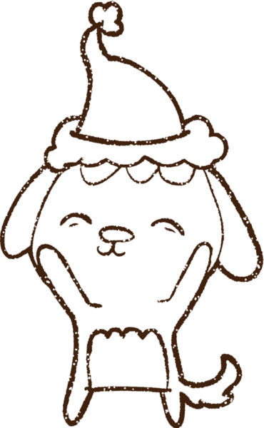 Bir insan tarafından çizilmiş Xmas Dog Kömürü