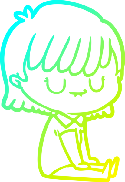 Bir insan tarafından çizilmiş bir karikatür kadın çizimi.