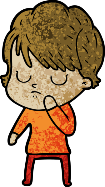 Bir insan tarafından çizilmiş karikatür kadın.