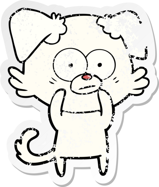 Bir insan tarafından çizilmiş sinirli bir köpek karikatürü.