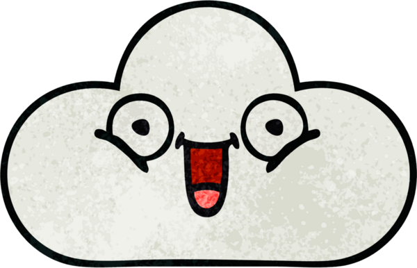 Bir insan tarafından çizilmiş beyaz bulutun retro grunge dokusu