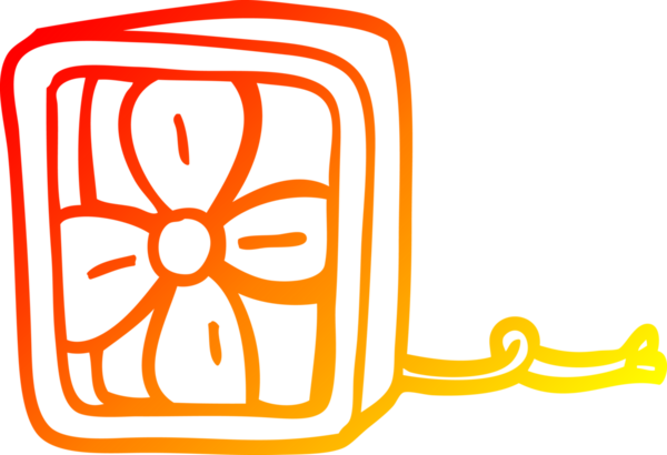 Bir insan tarafından çizilmiş bir karikatür elektrik vantilatörünün sıcak çizgi çizimi