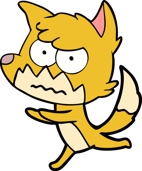 Bir insan tarafından çizilmiş bir tilki.