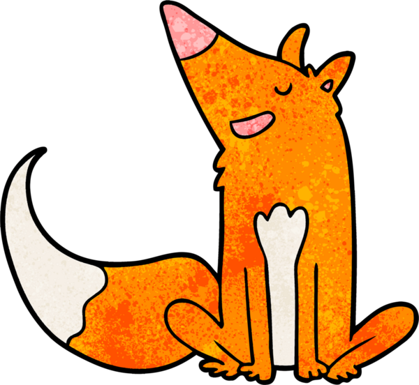 bir insan tarafından çizilmiş tilki çizgi filmi