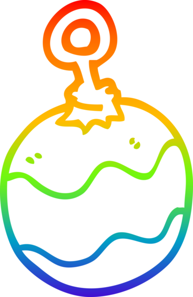 Gökkuşağı gradyanı çizimi bir insan tarafından çizilmiş bir karikatür noeli.