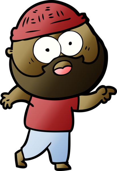 Bir insan tarafından çizilmiş sakallı bir adam.