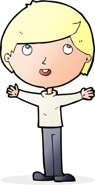 Bir insan tarafından çizilmiş mutlu çocuk çizgi filmi.