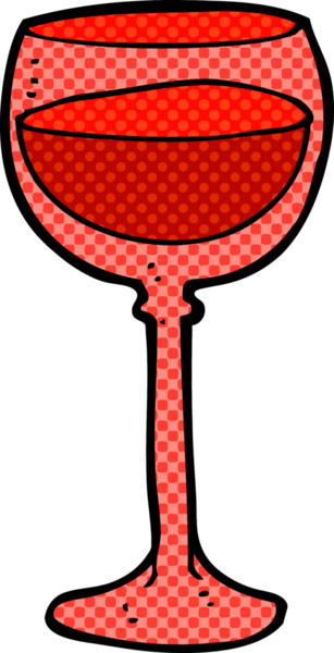 Bir insan tarafından çizilmiş şarap kadehi.