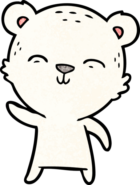 Bir insan tarafından çizilmiş kutup ayısı karikatürü