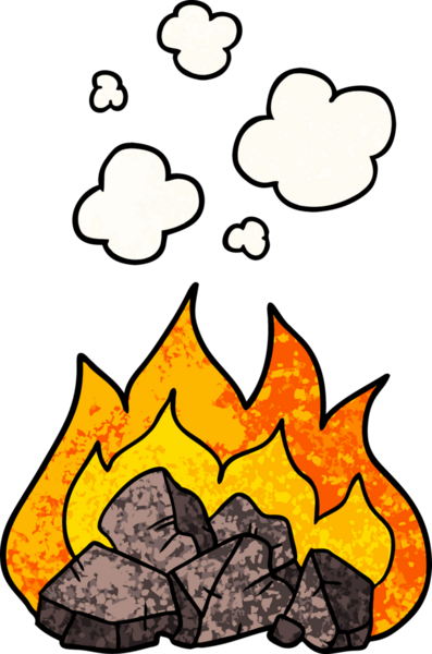 bir insan tarafından çizilmiş kızgın kömür karikatürü