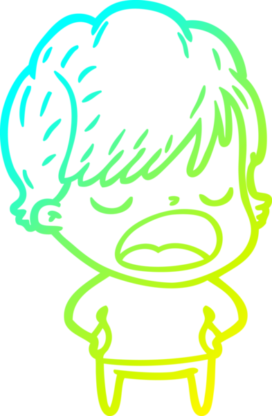 Bir insan tarafından çizilmiş bir karikatür kadın çizimi.