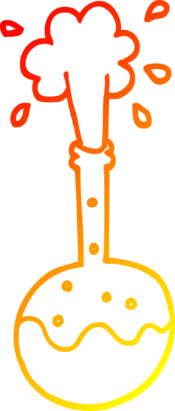 Bir insan tarafından çizilmiş bir karikatürün sıcak gradyan çizimi