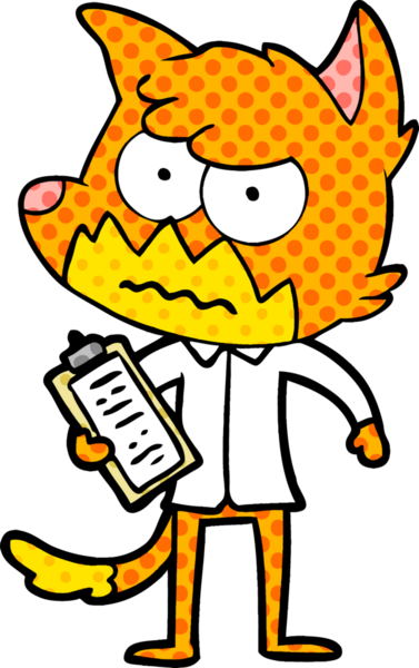 Bir insan tarafından çizilmiş bir tilki.