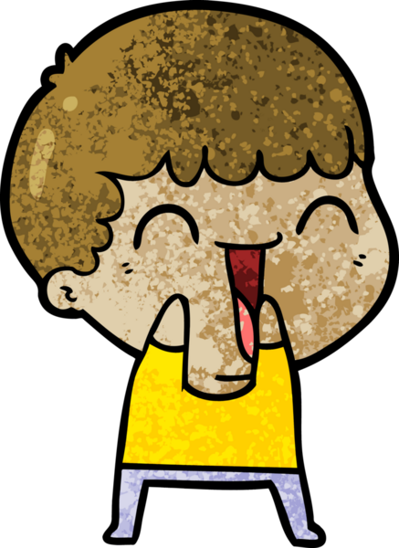 Bir insan tarafından çizilmiş mutlu bir adam.