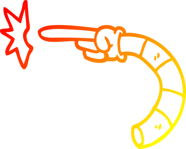 Bir insan tarafından çizilmiş bir çizgi filmin sıcak gradyan çizimi