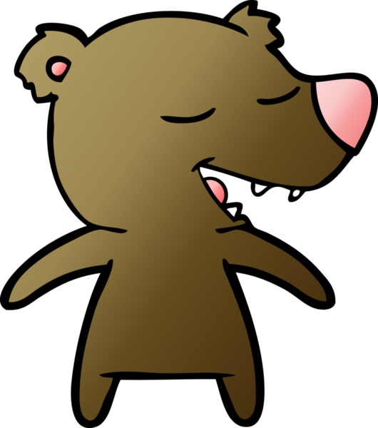 Bir insan tarafından çizilmiş çizgi film ayısı.