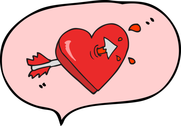 Bir insan tarafından çizilmiş serbest konuşma baloncuğu karikatürü oku.