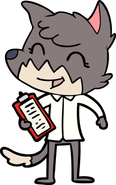 Bir insan tarafından çizilmiş mutlu çizgi film tilkisi.