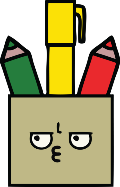 Bir insan tarafından çizilmiş kalem kapının sevimli karikatürü.