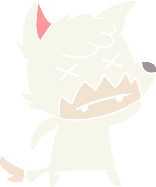 Bir insan tarafından çizilmiş düz renk çizgi film ölü tilki