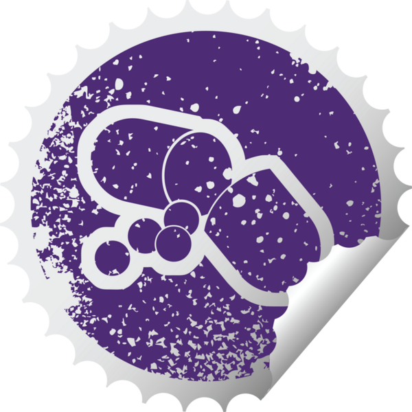 Bir insan tarafından çizilmiş açık kapsül hapının sıkıntılı simgesi