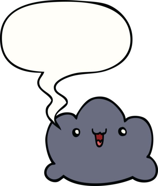 bir insan tarafından çizilmiş konuşma baloncuklu çizgi film bulutu