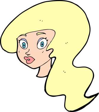 Bir insan tarafından çizilmiş güzel kadın yüzü.