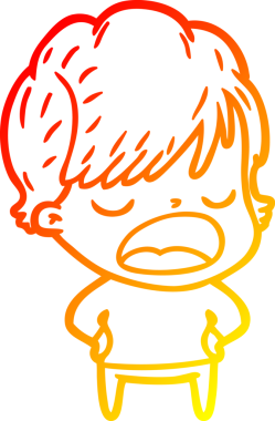 Bir insan tarafından çizilmiş bir karikatür kadın çizimi.