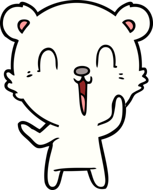 Bir insan tarafından çizilmiş kutup ayısı karikatürü