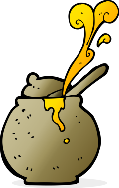 bir insan tarafından çizilmiş bal küpü çizgi filmi