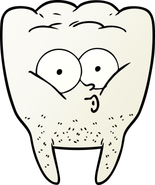 Bir insan tarafından çizilmiş bir çizgi film ıslık dişi.
