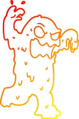 Bir insan tarafından çizilmiş balçık canavarı çizimi.